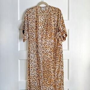 Cinema Etoile Vintage Animal Print Sheer Robe